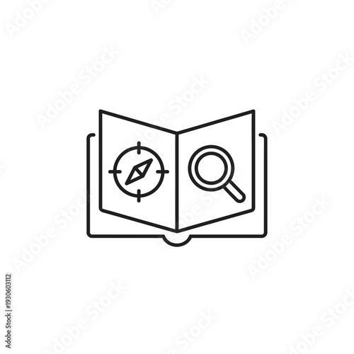 Guided Exploration Concept with Map and Magnifying Glass Illustrations