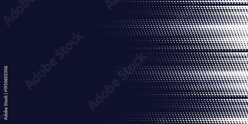 Seamless geometric pattern. Modern ornament with navy blue dotted elements. Geometric abstract pattern