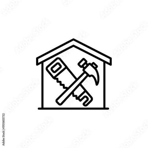 Home Maintenance Tools Wall Art Illustration for DIY Repairs and Improvements