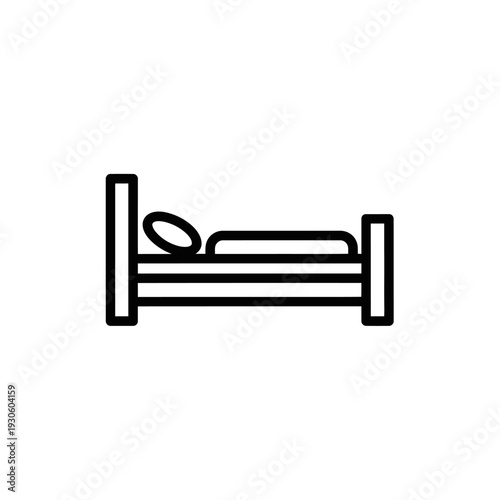 Minimalist Bedroom Bed Room with Pillow and Simple Frame Design