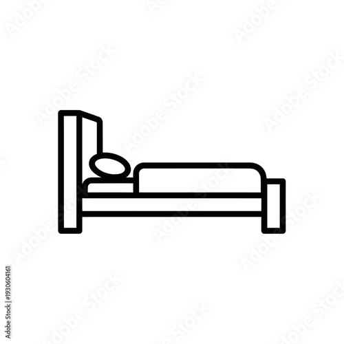 Minimalist Bedroom Bed Frame with Simple Headboard and Pillow for Cozy Living Space