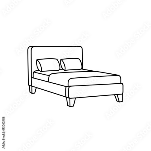 Minimalist Bed Frame with Cushioned Headboard for Modern Bedroom Decor