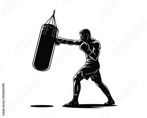 boxer silhouette vector, boxing athlete silhouette, boxer fighting pose vector, boxing stance silhouette illustration, male boxer silhouette, female boxer silhouette, professional boxing vector art