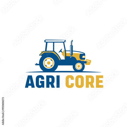 Agri Core Tractor Logo - A Modern Agricultural Machinery Design.