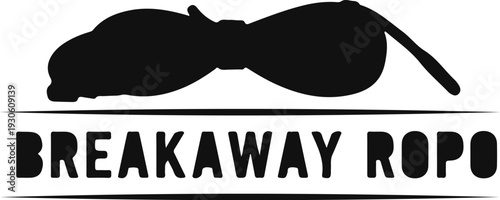 Stylized sunglasses and text "BREAKAWAY ROPO" on a white background