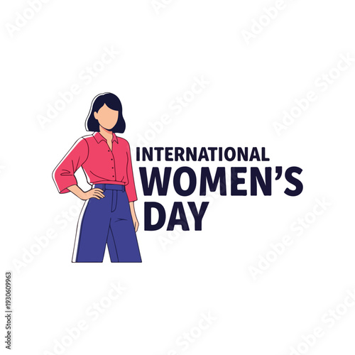 Celebrating International Womens Day with a confident professional woman promoting gender equality worldwide and advocating for womens rights and