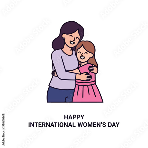 Generations of women demonstrate affectionate support with a loving hug symbolizing family bonds empowerment and collective female strength and unity