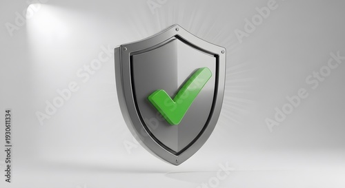 3D Rendered Shield with Green Checkmark Indicating Security, Protection, and Approval on White Background. Free Download 3D Rendered Shield with Green Checkmark Indicating Security, Protection, and Approval on White Background. - GFXLoad