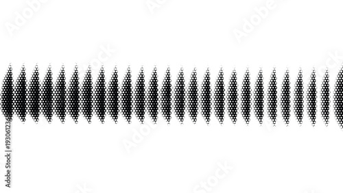 Halftone effect with hexagon pattern in black and white vector illustration