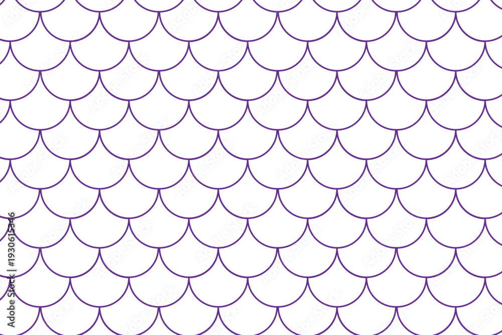 Naklejka premium Mermaid scales pattern on white background . Fish scale pattern . Vector illustration