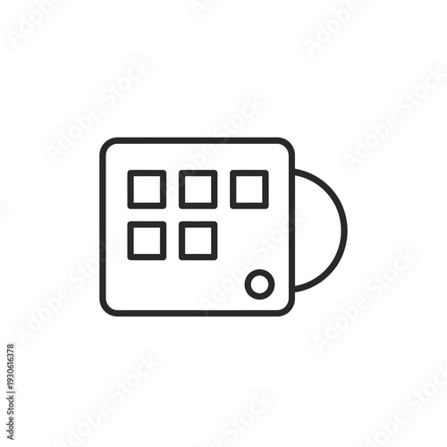 Minimalist Digital Widget Display for Modern Technology and User Interface Concepts