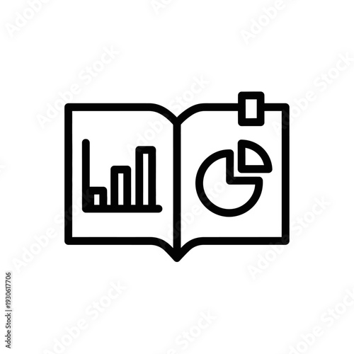 Open Book with Business Analytics Data Charts and Graphs for Corporate Strategy