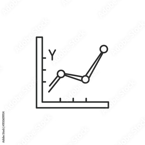 Professional Line Graph Illustration Showing Growth and Trends Analysis