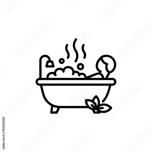 Relaxing Bath with Herbal Elements and Aromatherapy for Wellness