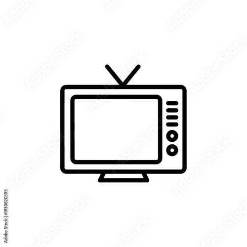 Minimalist Television Icon for Modern Media and Communication Concepts