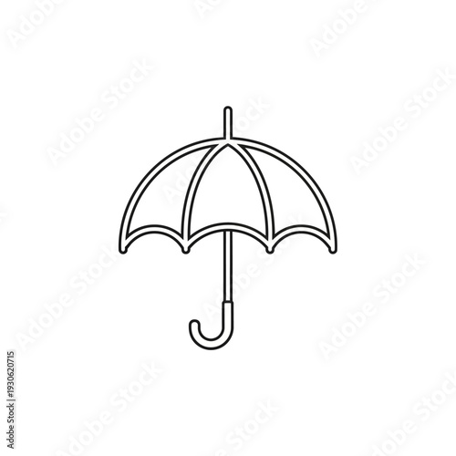 Minimalist Umbrella Illustration for Weather and Protectiveness Concept