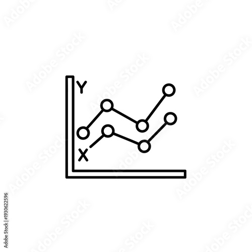 Minimalistic Business Data Analytics Line Chart Illustration for Reports