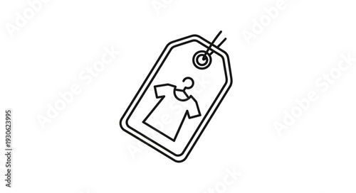 Clothing Label Tag Icon Illustration.