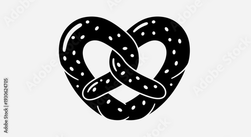 Pretzel Icon – Classic Twisted Pretzel Snack Vector Illustration
