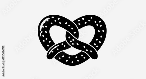 Pretzel Icon – Classic Twisted Pretzel Snack Vector Illustration