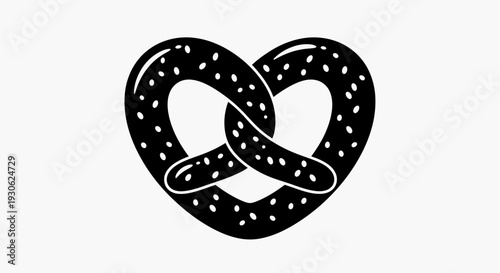 Pretzel Icon – Classic Twisted Pretzel Snack Vector Illustration