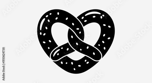 Pretzel Icon – Classic Twisted Pretzel Snack Vector Illustration