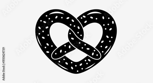 Pretzel Icon – Classic Twisted Pretzel Snack Vector Illustration