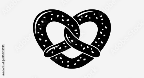 Pretzel Icon – Classic Twisted Pretzel Snack Vector Illustration