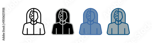 
before after icon set multiple style collection with before and after facial treatment designs