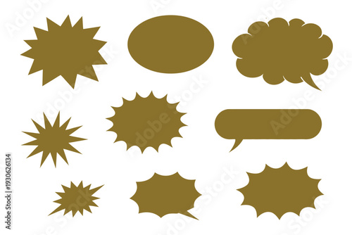 Speech Bubble Icon Vector Yellow Explosion Banner Announcement