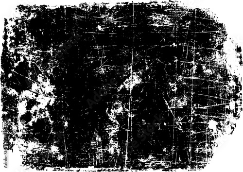 Large vector scratched grunge texture with a transparent background