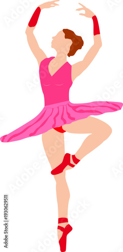 Ballerina is a professional dancer performing classical ballet. Theatrical productions, concert programs and ballet performances. Movement and plasticity. Art and grace.