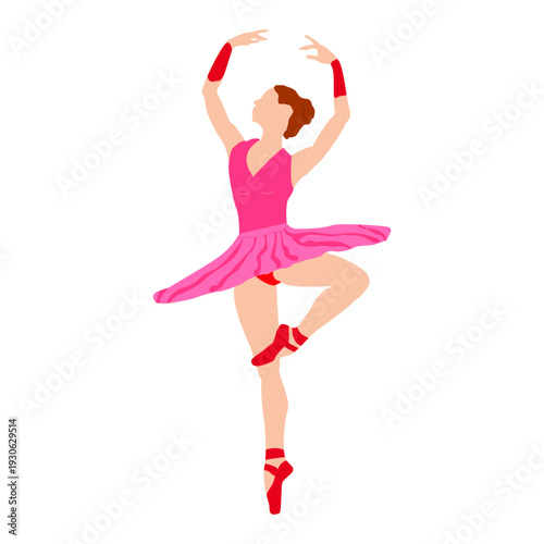 Ballerina is a professional dancer performing classical ballet. Theatrical productions, concert programs and ballet performances. Movement and plasticity. Art and grace.