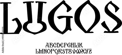 Lugos Medieval Gothic Font – Classic Blackletter Display Typeface with Sharp Traditional Letterforms for Fantasy Posters, Historical Branding, Book Covers & Dramatic Typography Design