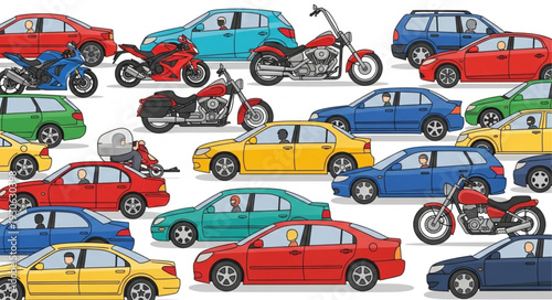 Collection of Cars and Motorcycles.