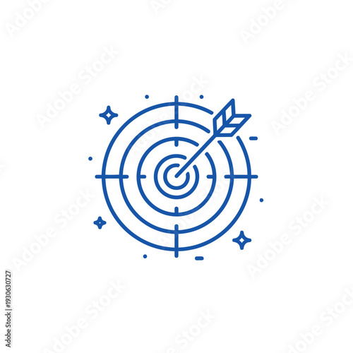 Target with Arrow Icon Symbolizing Success and Goals.