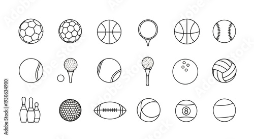 Sports Equipment Icons