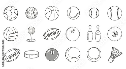 Sports Equipment Icons