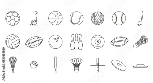 Sports Equipment Icons