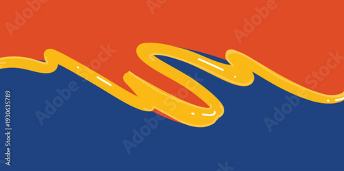 Dynamic Fluid Yellow Wave Background. Dynamic fluid yellow splash wave illustration vector background for modern energetic layouts and creative digital social media content.