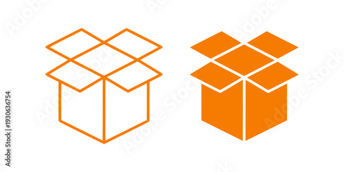 Minimal sealed shipping box icon with clean geometric cube and fold detail. Ideal for ecommerce, logistics platforms, warehouse systems, packaging design, and delivery service interfaces.