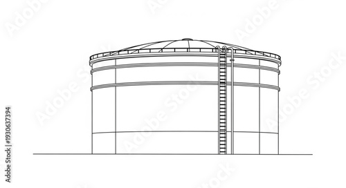 Colosseum Architectural Line Drawing Illustration.