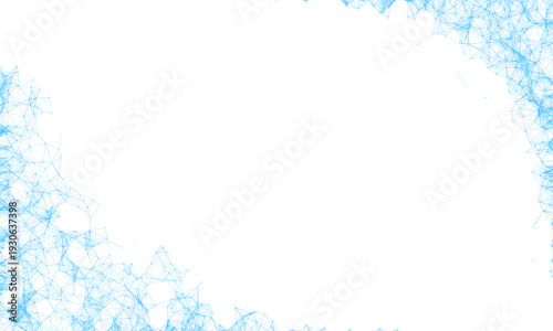 Digital abstract connection dots and lines. Network connection structure. Technology polygonal background. Plexus effect. Points and lines glowing Big data Network. Science 3d vector illustration