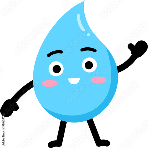 Cute Cartoon Water Drop Character