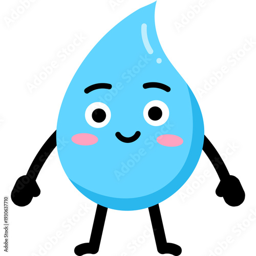 Cute Cartoon Water Drop Character