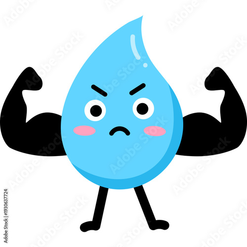 Cute Cartoon Water Drop Character