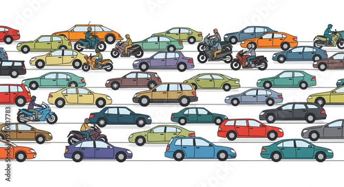 Colorful Cartoon Cars and Vehicles.