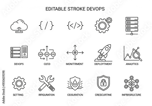 Editable stroke icons for continuous integration and deployment