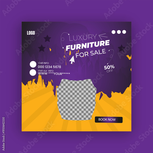 Luxury Furniture Advertisement: An eye-catching advertisement showcases high-end furniture with elegant design. The layout uses a striking visual to create a sense of sophistication and appeal.