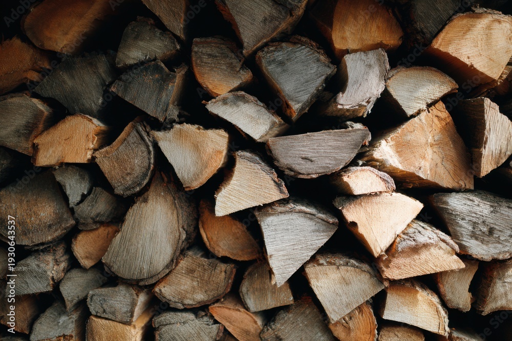 Fototapeta premium Stacked Firewood Logs